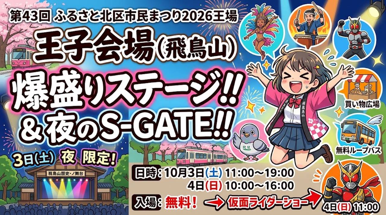 北区区民祭り 2026 王子会場（飛鳥山公園）